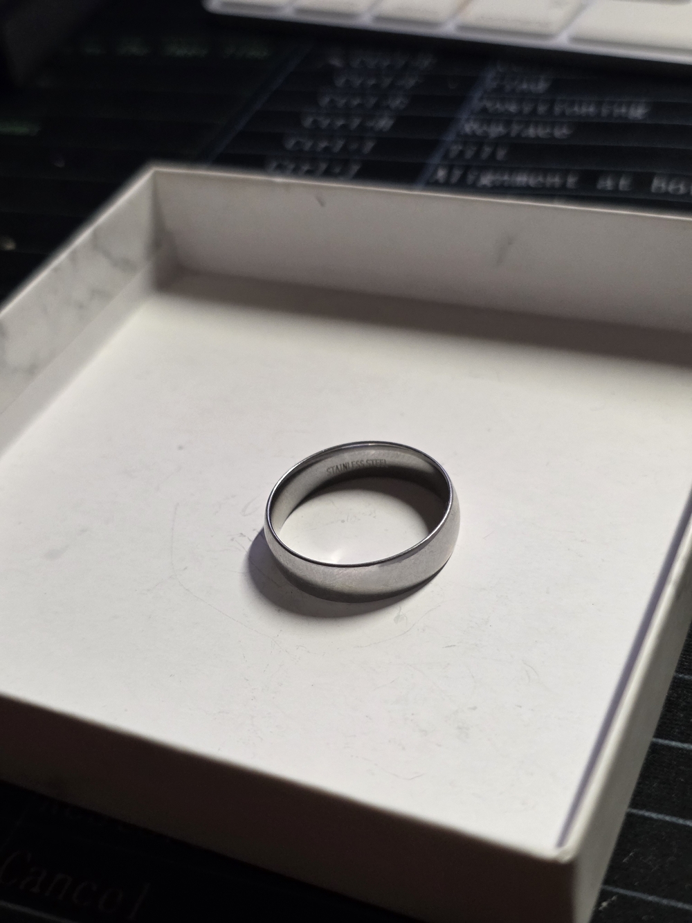 Stampd Matte Silver Stainless Steel Band Ring